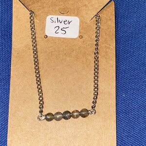 Elegant Silver Beaded Necklace